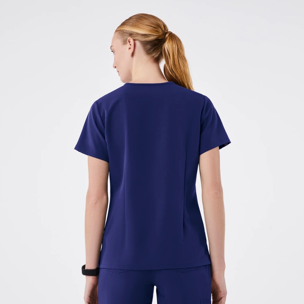 Fig Catarina one pocket scrub top women's nurse scrub top navy blue size XL - Picture 9 of 10